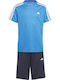 Kids' Set with Shorts Summer 2pcs Blue Essentials 3-stripes