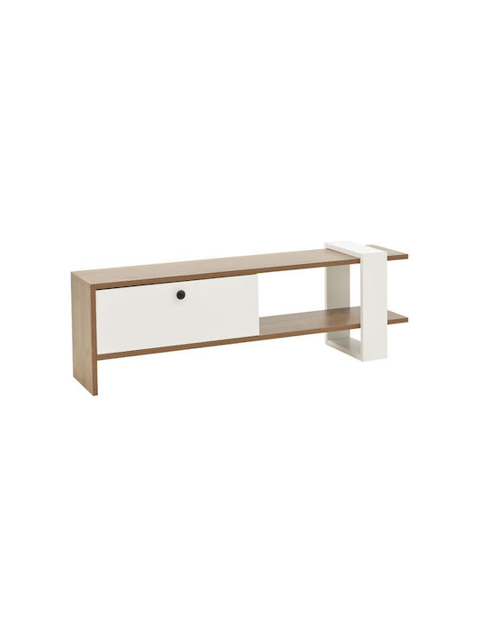 TV-Ständer Walnut-White Μ120xΠ25xΥ37cm