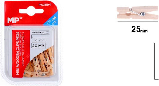 Madrid Papel Holz Wäscheklammern 20Stück