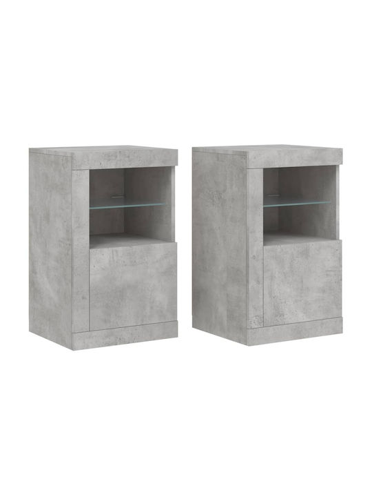 Rectangular Wooden Side Table Gray L37xW41xH67cm