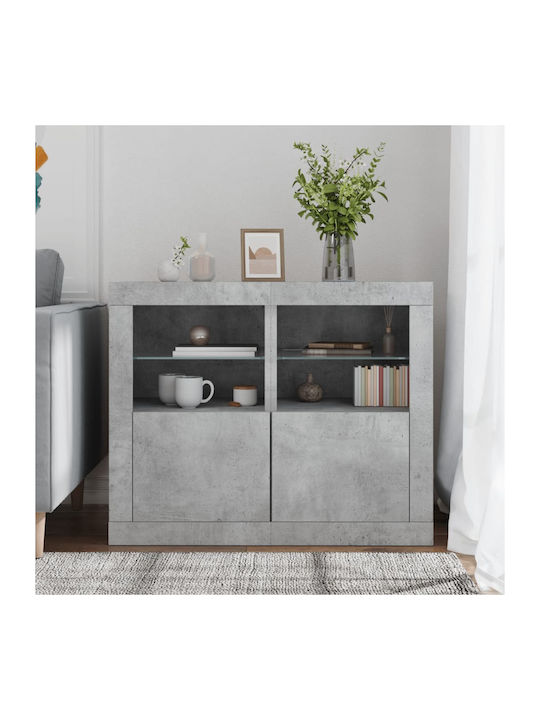 Rectangular Side Table Wooden Gray 2 Pieces W37...