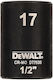 DEWALT Căpăcel Pneumatic - Pneumatic Hexagonal cu Patrat de Prindere 1/2" Diametru 1/2" 1buc