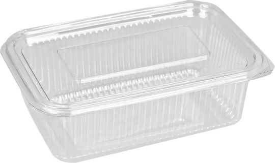 Ecocraft Disposable Plastic PET Tableware for Salads 1500ml Transparent 100pcs