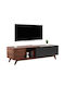 Suport TV din Lemn Hudson Walnut & Dark Grey L180xW40xH50cm
