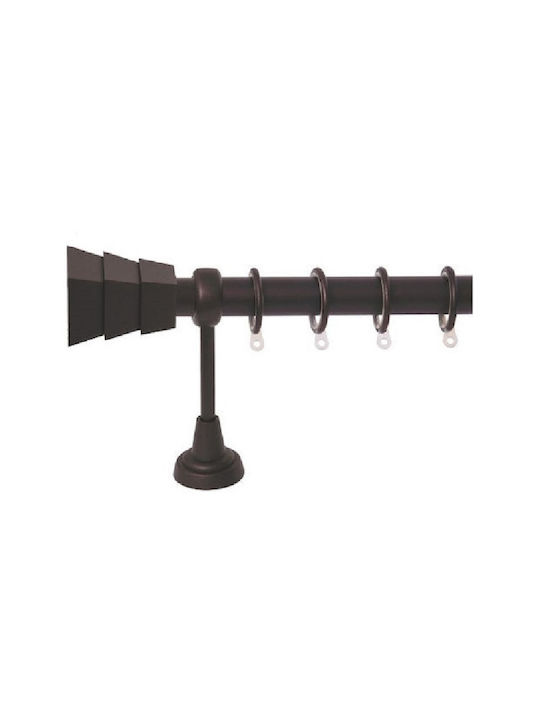 Import Hellas Metallic Curtain Pole Single Ø25mm 140cm Rust