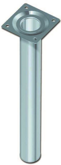 Element-System Metallic Furniture Leg with Regulator 4 Pieces Suitable for Table / Coffee Table 3x3x30cm Round