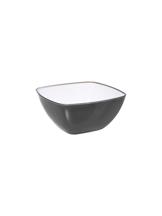 Serving Bowl Square Glass Black 1pcs