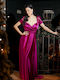 RichgirlBoudoir Maxi Dress Satin Fuchsia