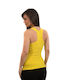 Namaldi Women's Sleeveless Cotton T-Shirt and Racer Back with Racer Back Yellow