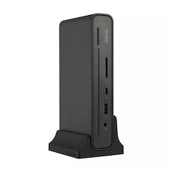 Asus DC300 USB-C Docking Station mit HDMI 4K PD Ethernet und Verbindung 2 Monitore Schwarz