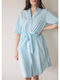 ICHI Mini Dress Light Blue