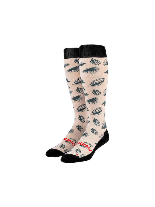 Stinky Ski & Snowboard Socks Beige 1 Pair