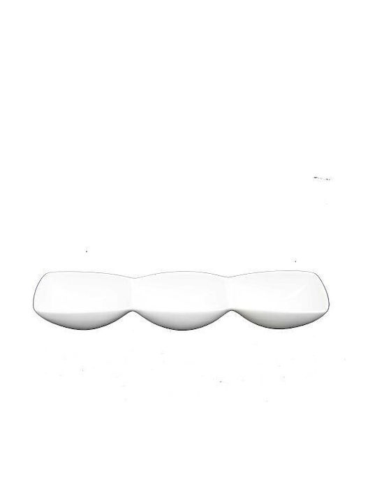 ΑΡULUM Plastic Dessert Divided Serving Plate White