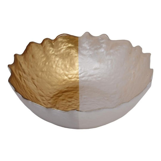 Fylliana Dekorative Schüssel Glas Gold 25x25cm 1Stück