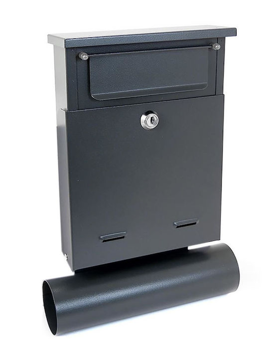 Damech Outdoor Mailbox Metallic in Gray Color 23x6x33.5cm