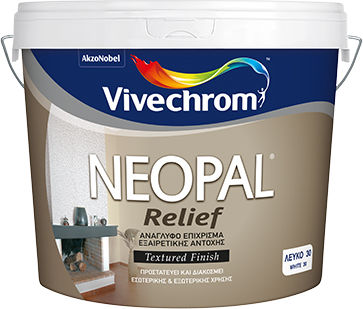 Vivechrom Neopal Πλαστικό Χρώμα Relief για Εξωτερική Χρήση Λευκό
