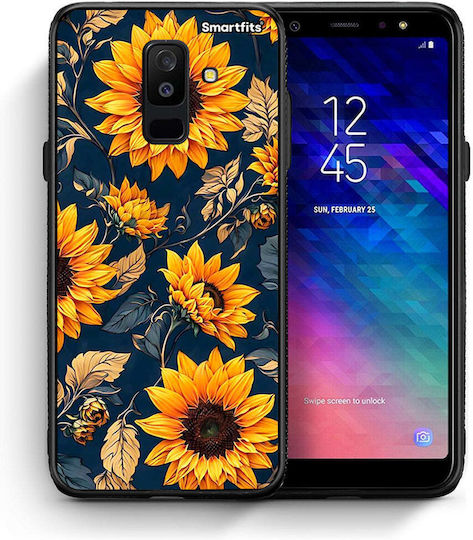 Smartfits Autumn Sunflowers Umschlag Rückseite Blau (Galaxy A6+ 2018) 8558209139027_47172876861779