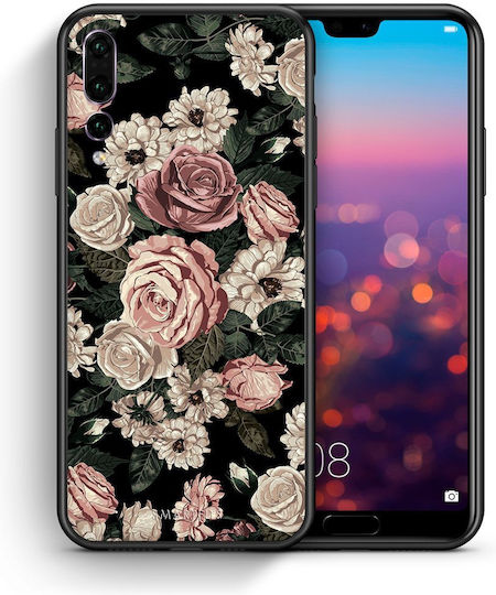 Smartfits Flower Wild Roses Umschlag Rückseite Rosa (Huawei P20 Pro) A00_SM1-HU-P20PR_FLOWERWILDROSES