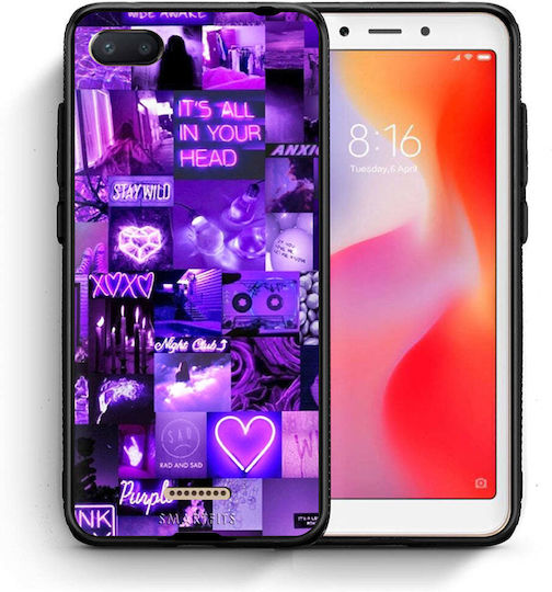 Smartfits Collage Stay Wild Back Cover Purple (Redmi 6a) 7632008413339_43305474621595