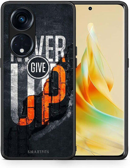 Smartfits Never Give Up Umschlag Rückseite Schwarz (Oppo Reno8T 5G, A1 Pro)