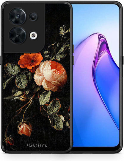 Smartfits Vintage Roses Back Cover Negru (Oppo Reno8)