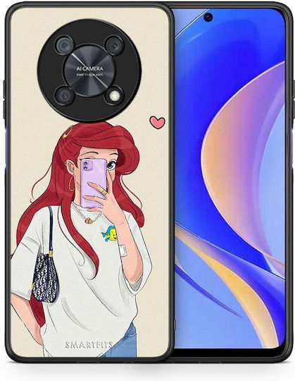 Smartfits Walking Mermaid Umschlag Rückseite Weiß (Huawei Nova Y90) 8469462155603_46831892988243