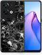 Smartfits Marble Male Umschlag Rückseite Schwarz (Oppo Reno8)
