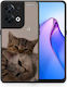 Smartfits Cats In Love Back Cover Bej (Oppo Reno8)