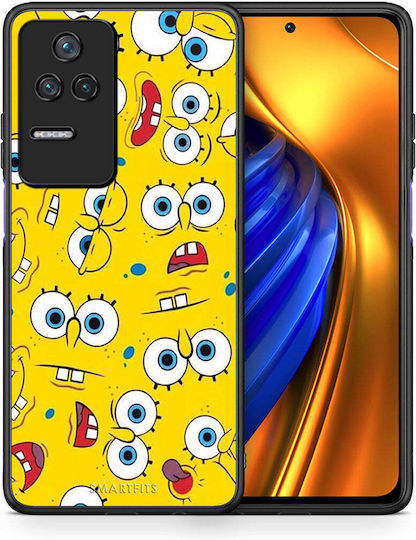 Smartfits Popart Sponge Back Cover Galben (Poco F4 5G)