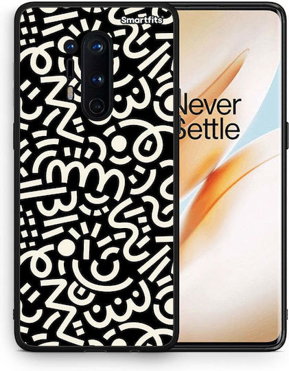 Smartfits Doodle Art Umschlag Rückseite Schwarz (OnePlus 8 ProRealme 8/8 Pro) 8559148532051_47176488157523