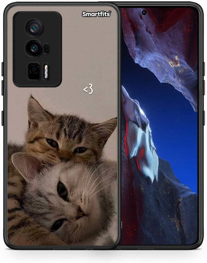 Smartfits Cats In Love Umschlag Rückseite Beige (Poco F5 Pro) 8559118647635_47176361640275