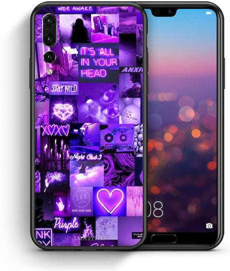 Smartfits Collage Stay Wild Umschlag Rückseite Lila (Huawei P20 Pro) 7632003530907_43305448079515