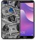 Smartfits Money Dollars Задна корица Сив (Huawei Y7 2018/Y7 Prime 2018)