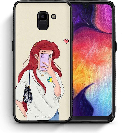 Smartfits Walking Mermaid Задна корица Бял (Galaxy J6)