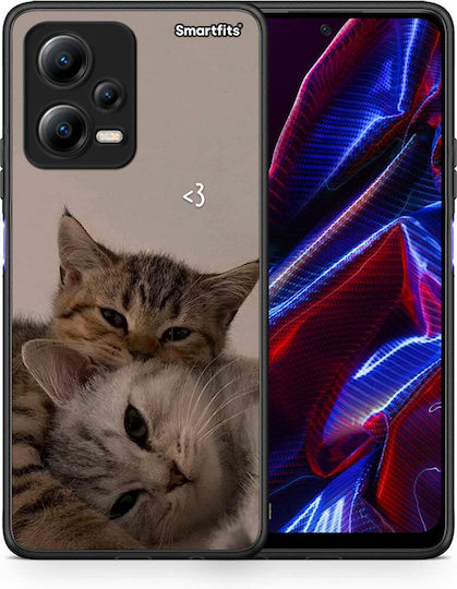 Smartfits Cats In Love Back Cover Μπεζ (Poco X5)