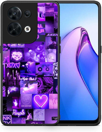 Smartfits Collage Stay Wild Back Cover Violet (Oppo Reno8) 8428762759507_46697333162323