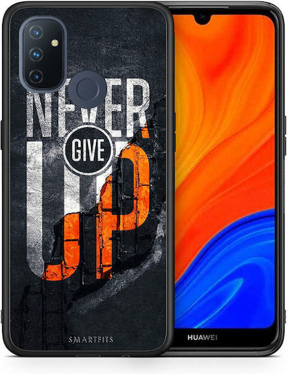 Smartfits Never Give Up Umschlag Rückseite Schwarz (OnePlus Nord N100) 7633369530523_43308600524955