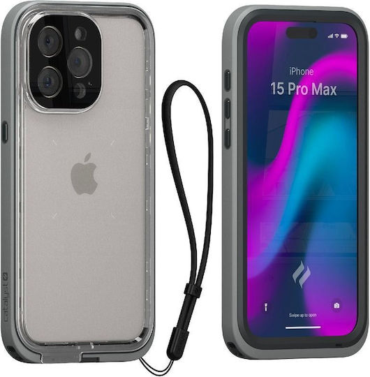 Catalyst Total Protection Back Cover Πλαστικό / Σιλικόνης 2mm Αδιάβροχο Γκρι (iPhone 15 Pro Max)