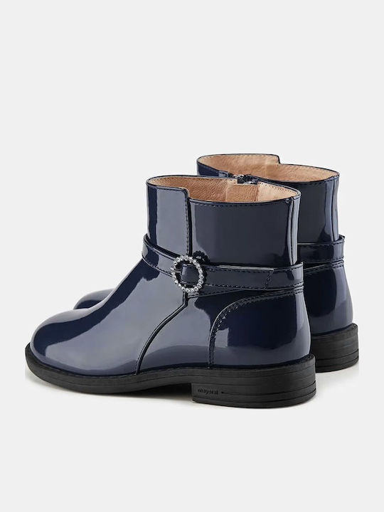 Mayoral Kinderstiefeletten aus Lackleder Marine...