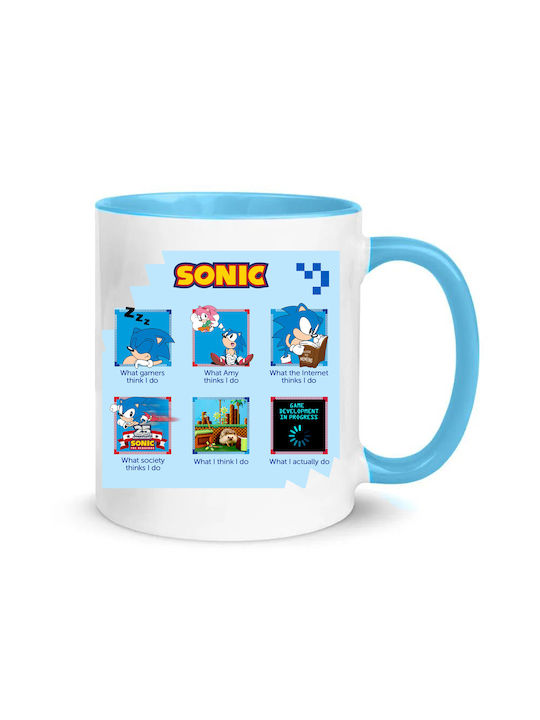 Sonic Tasse Keramik Weiß 330ml 1Stück