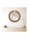 Pakketo Rope Wandspiegel mit Beige Kunststoff Rahmen 60x60cm 1Stück