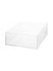 Plastic Storage Box with Lid Transparent 25.6x19.2x8.5cm 1pcs