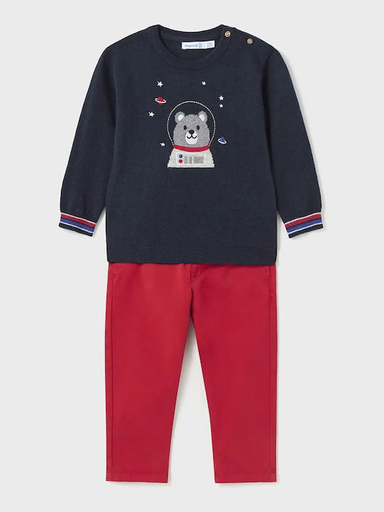 Mayoral Kids Set with Pants Winter 2pcs Red