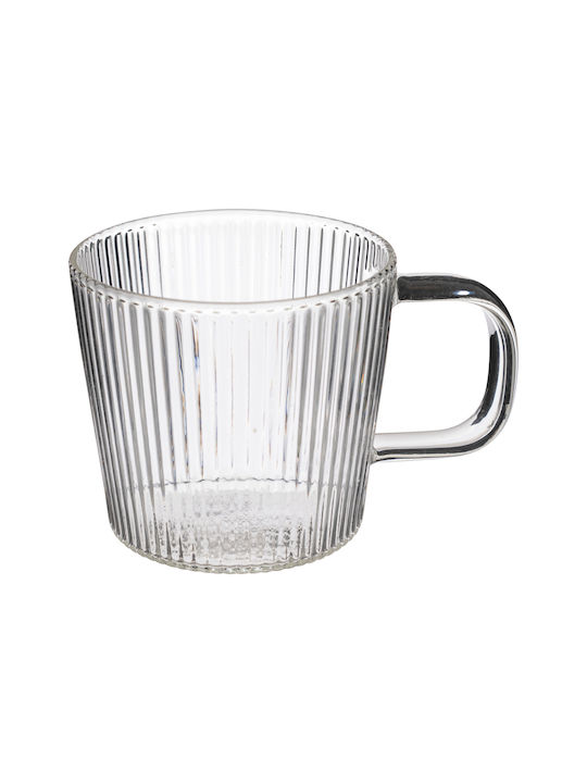 Glass Coffee Cup Set White