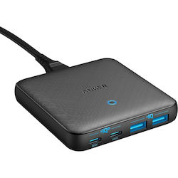 Anker Charging Stand with 2 USB-A Ports and 2 USB-C Ports 65W Power Delivery in Black color (Powerport Atom Iii)