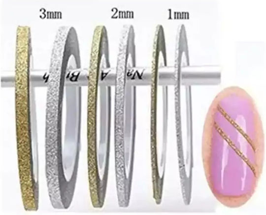 Nails & More Διακοσμητική Ταινία Νυχιών σε Ασημί Χρώμα