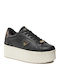 Ele12 Γυναικεία Flatforms Sneakers Μαύρο