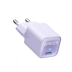 Anker Ladegerät ohne Kabel GaN 30W Lila (511)