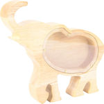 Tpster Money Box Wooden Beige 18x14cm