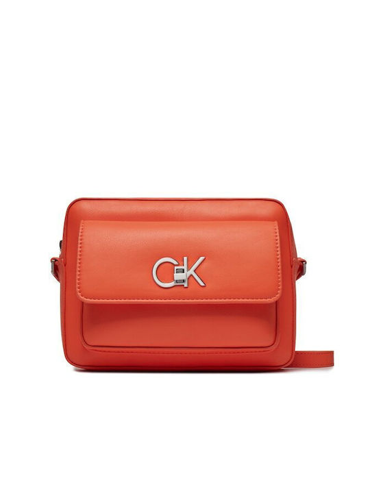 Calvin Klein Re-lock Camera Women's Bag Crossbody Orange